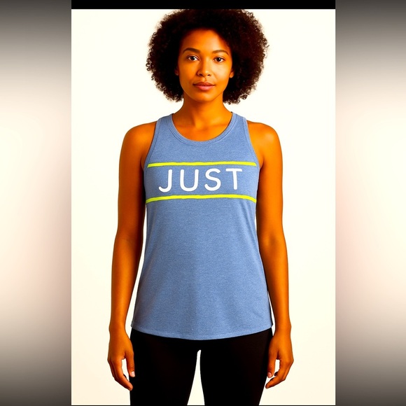 Nike Dri Fit Sleeveless Tank Size Medium Heathered Blue Relaxed Fit - Picture 1 of 11